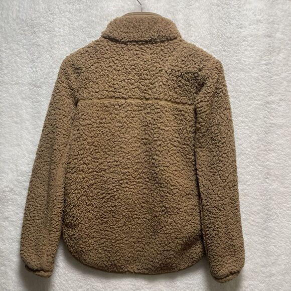 Abercrombie And Fitch Sherpa Pullover Women’s Size Small Brown Soft Fall - Picture 2 of 11
